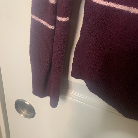 Women’s GAP LS Burgundy & Pink Waffle Neck Lightweight Sweater | L - Picture 8 of 8